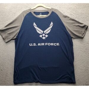 U.S. Air Force T-Shirt Men XXL Blue Graphic Logo Short Sleeve Crew Neck Pullover